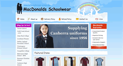 Desktop Screenshot of macschoolwear.com.au
